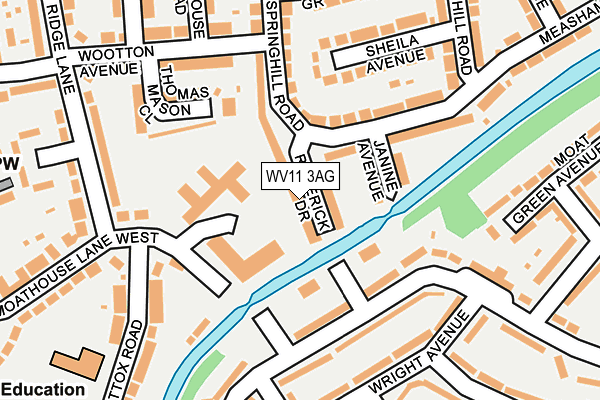 WV11 3AG map - OS OpenMap – Local (Ordnance Survey)