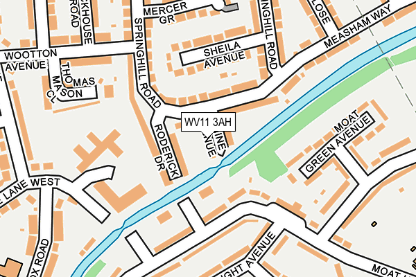 WV11 3AH map - OS OpenMap – Local (Ordnance Survey)