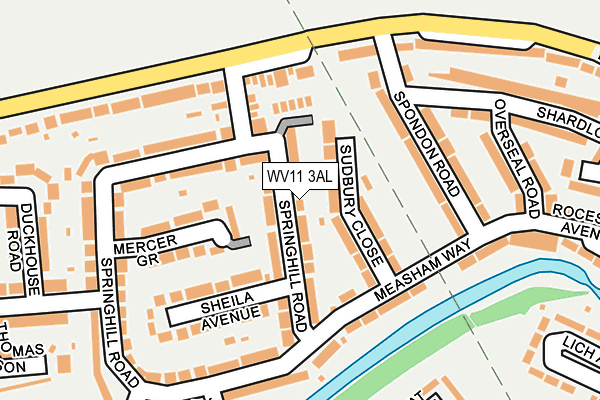 WV11 3AL map - OS OpenMap – Local (Ordnance Survey)