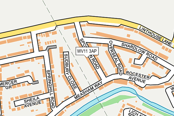 WV11 3AP map - OS OpenMap – Local (Ordnance Survey)