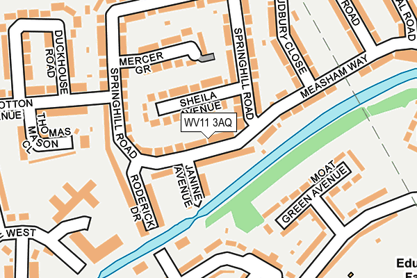 WV11 3AQ map - OS OpenMap – Local (Ordnance Survey)