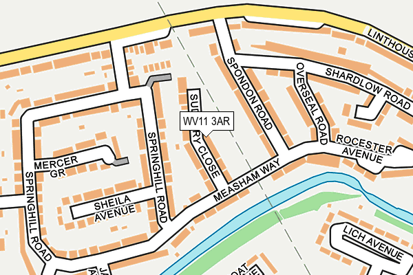 WV11 3AR map - OS OpenMap – Local (Ordnance Survey)