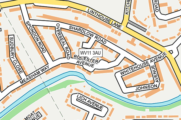 WV11 3AU map - OS OpenMap – Local (Ordnance Survey)