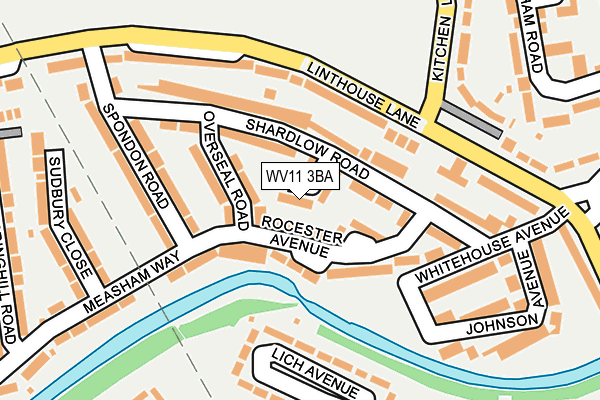 WV11 3BA map - OS OpenMap – Local (Ordnance Survey)