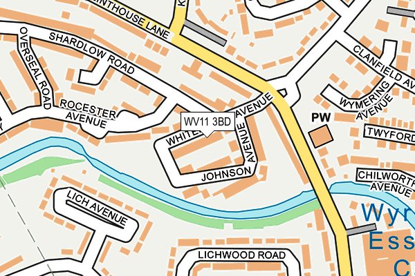 WV11 3BD map - OS OpenMap – Local (Ordnance Survey)