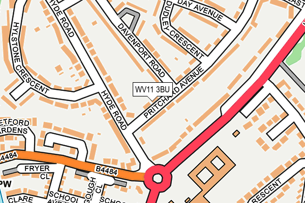 WV11 3BU map - OS OpenMap – Local (Ordnance Survey)