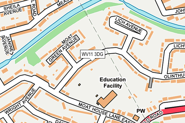 WV11 3DG map - OS OpenMap – Local (Ordnance Survey)