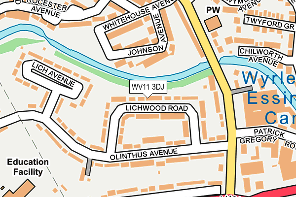 WV11 3DJ map - OS OpenMap – Local (Ordnance Survey)