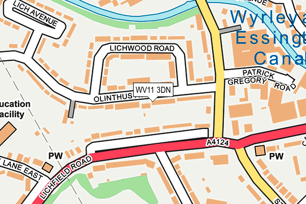 WV11 3DN map - OS OpenMap – Local (Ordnance Survey)