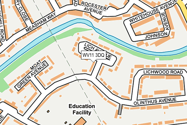 WV11 3DQ map - OS OpenMap – Local (Ordnance Survey)