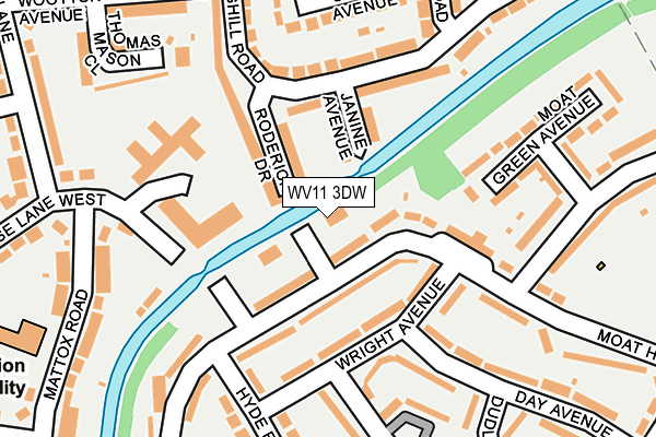 WV11 3DW map - OS OpenMap – Local (Ordnance Survey)