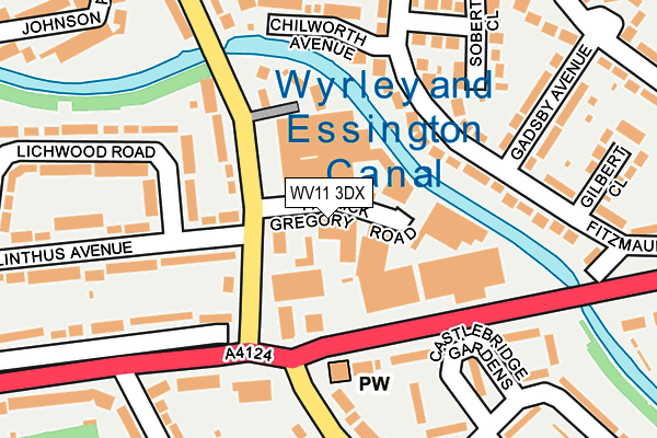 WV11 3DX map - OS OpenMap – Local (Ordnance Survey)