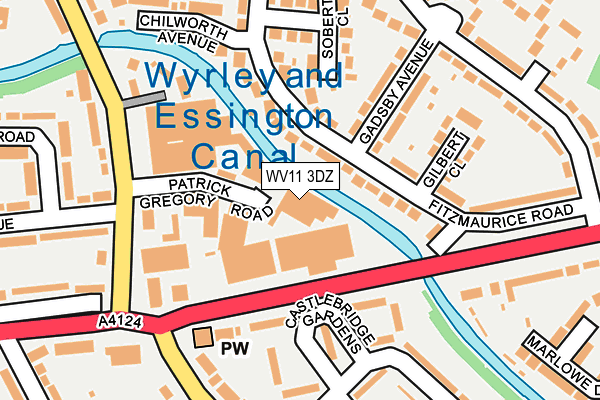 WV11 3DZ map - OS OpenMap – Local (Ordnance Survey)