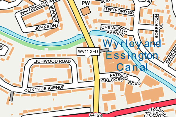 WV11 3ED map - OS OpenMap – Local (Ordnance Survey)