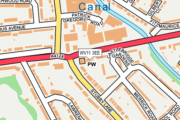 WV11 3EE map - OS OpenMap – Local (Ordnance Survey)