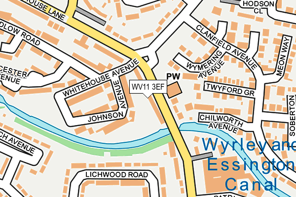 WV11 3EF map - OS OpenMap – Local (Ordnance Survey)