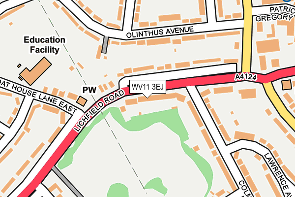 WV11 3EJ map - OS OpenMap – Local (Ordnance Survey)