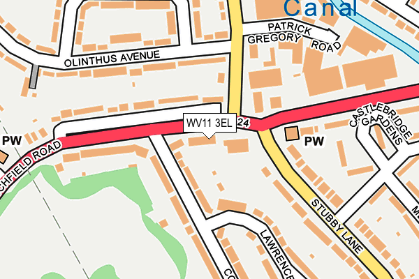 WV11 3EL map - OS OpenMap – Local (Ordnance Survey)