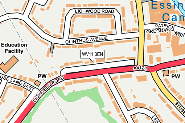 WV11 3EN map - OS OpenMap – Local (Ordnance Survey)