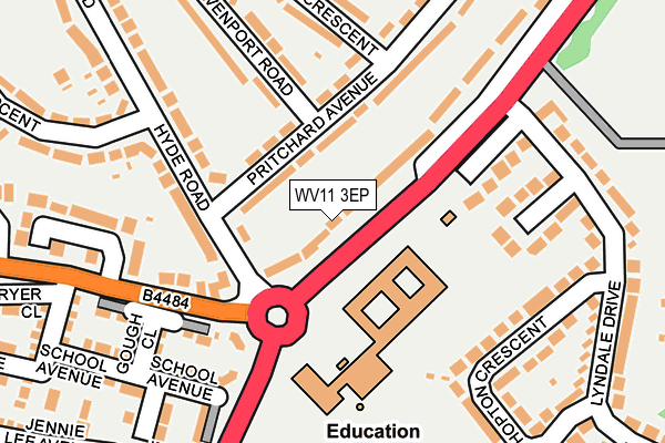 WV11 3EP map - OS OpenMap – Local (Ordnance Survey)
