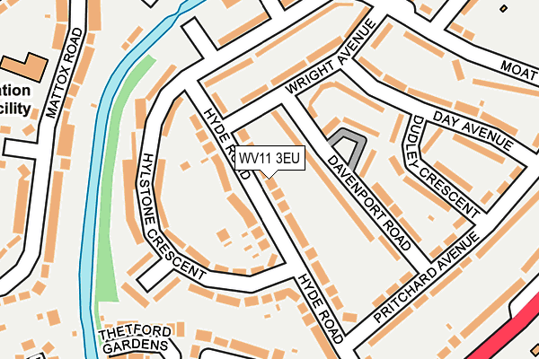 WV11 3EU map - OS OpenMap – Local (Ordnance Survey)