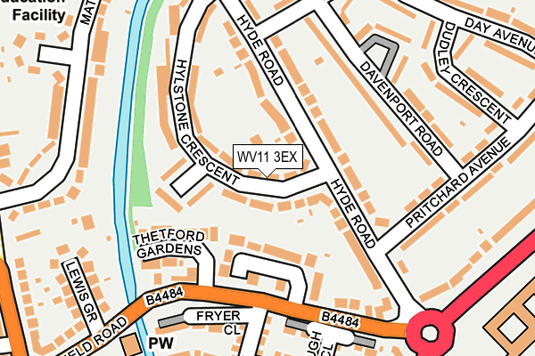WV11 3EX map - OS OpenMap – Local (Ordnance Survey)
