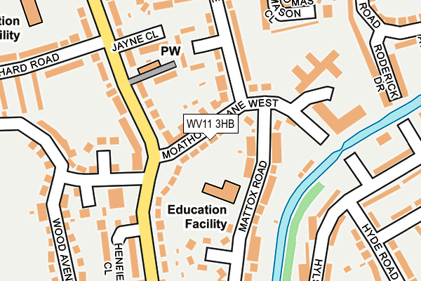 WV11 3HB map - OS OpenMap – Local (Ordnance Survey)