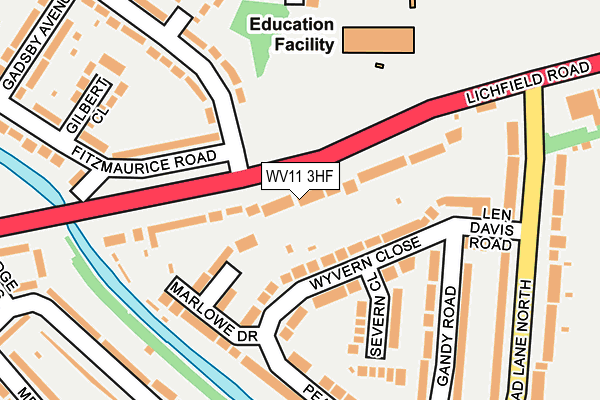 WV11 3HF map - OS OpenMap – Local (Ordnance Survey)