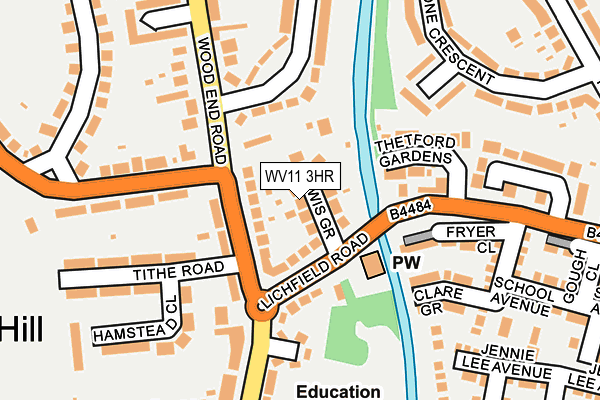 WV11 3HR map - OS OpenMap – Local (Ordnance Survey)