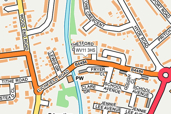 WV11 3HS map - OS OpenMap – Local (Ordnance Survey)