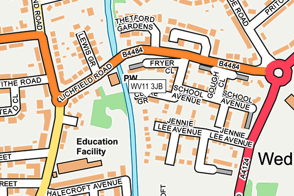 WV11 3JB map - OS OpenMap – Local (Ordnance Survey)