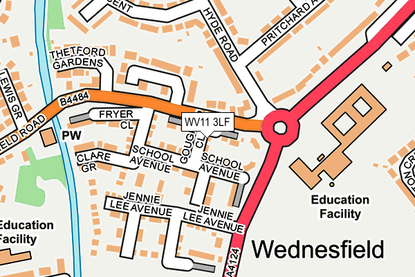 WV11 3LF map - OS OpenMap – Local (Ordnance Survey)