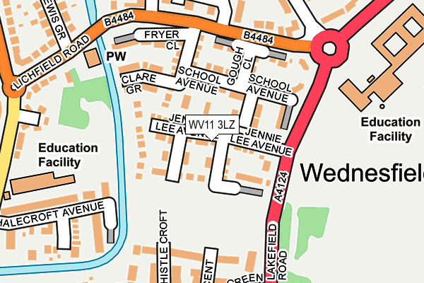 WV11 3LZ map - OS OpenMap – Local (Ordnance Survey)