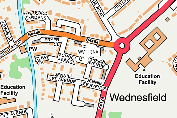 WV11 3NA map - OS OpenMap – Local (Ordnance Survey)