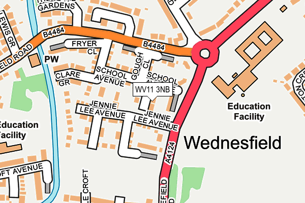 WV11 3NB map - OS OpenMap – Local (Ordnance Survey)