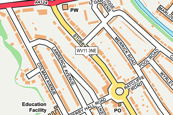 WV11 3NE map - OS OpenMap – Local (Ordnance Survey)