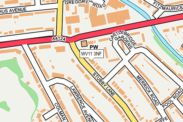 WV11 3NF map - OS OpenMap – Local (Ordnance Survey)