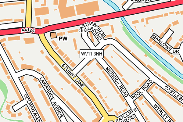 WV11 3NH map - OS OpenMap – Local (Ordnance Survey)