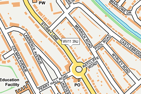 WV11 3NJ map - OS OpenMap – Local (Ordnance Survey)