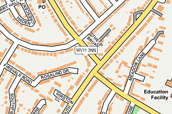 WV11 3NN map - OS OpenMap – Local (Ordnance Survey)