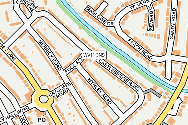 WV11 3NS map - OS OpenMap – Local (Ordnance Survey)