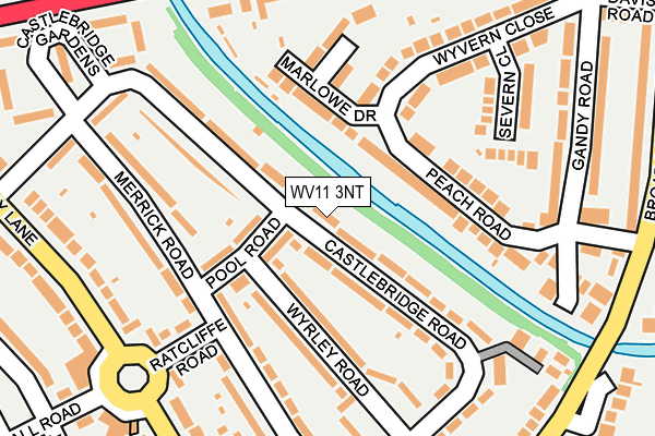 WV11 3NT map - OS OpenMap – Local (Ordnance Survey)