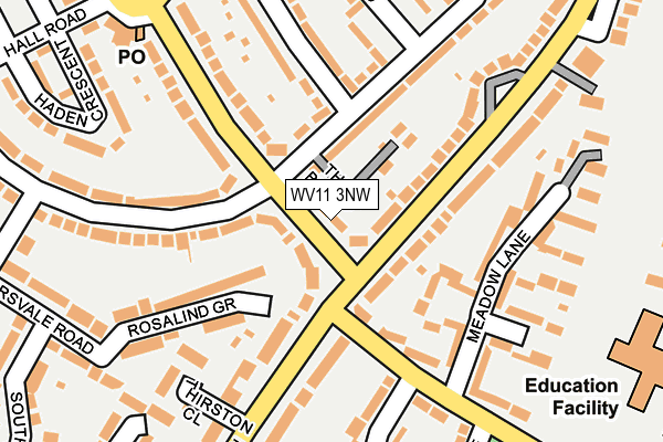 WV11 3NW map - OS OpenMap – Local (Ordnance Survey)