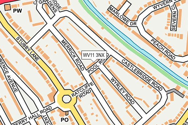 WV11 3NX map - OS OpenMap – Local (Ordnance Survey)