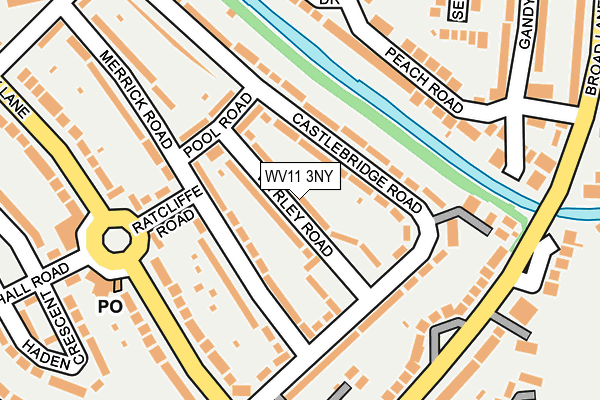 WV11 3NY map - OS OpenMap – Local (Ordnance Survey)
