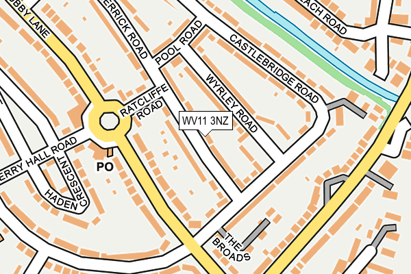 WV11 3NZ map - OS OpenMap – Local (Ordnance Survey)