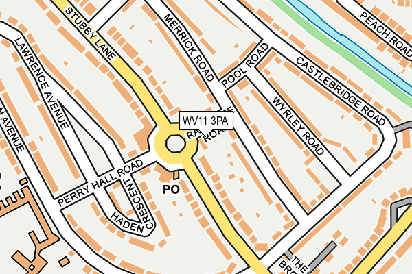 WV11 3PA map - OS OpenMap – Local (Ordnance Survey)