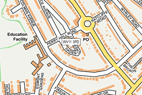 WV11 3PD map - OS OpenMap – Local (Ordnance Survey)