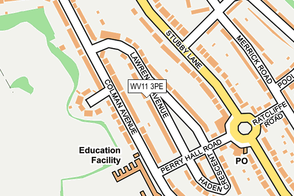 WV11 3PE map - OS OpenMap – Local (Ordnance Survey)