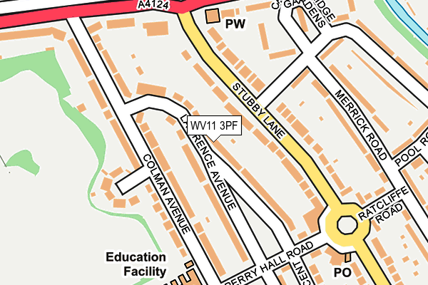 WV11 3PF map - OS OpenMap – Local (Ordnance Survey)